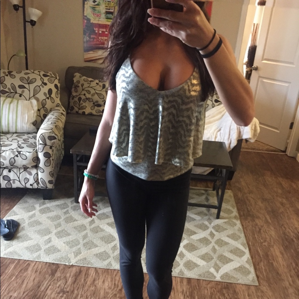 Gold Strappy Crop Top